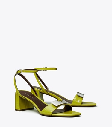Tory Burch designer sandales Sandales Gigi in GREENWAY / SILVER angle