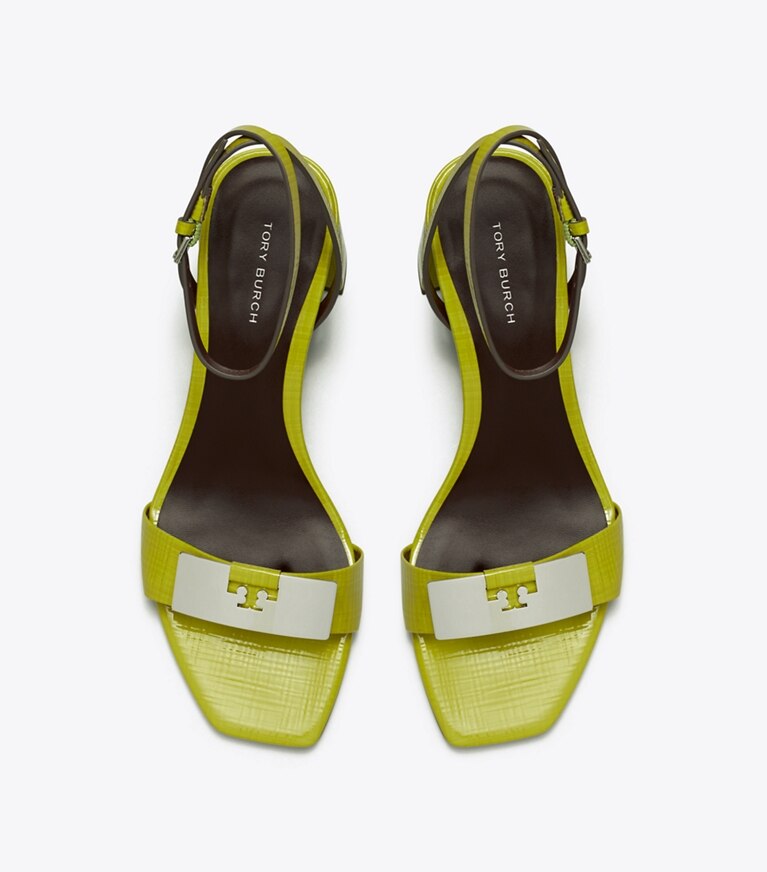 Tory Burch designer sandales Sandales Gigi in GREENWAY / SILVER angle