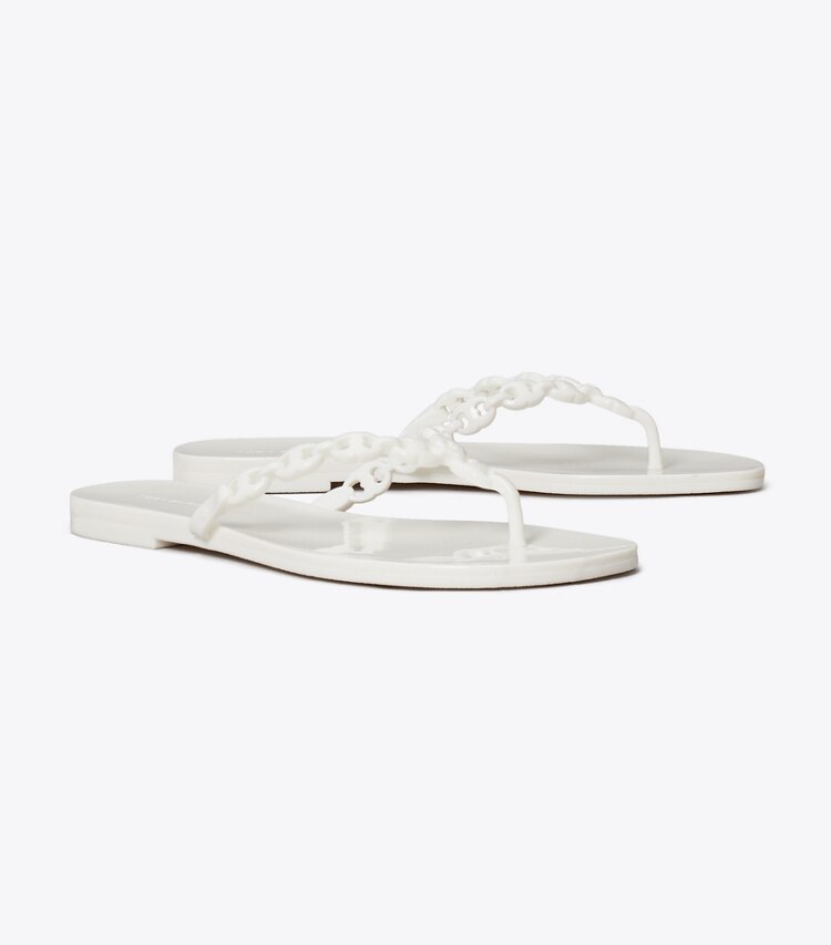 Tory Burch designer sandales Sandales Jelly Geminin Link in WHITE angle