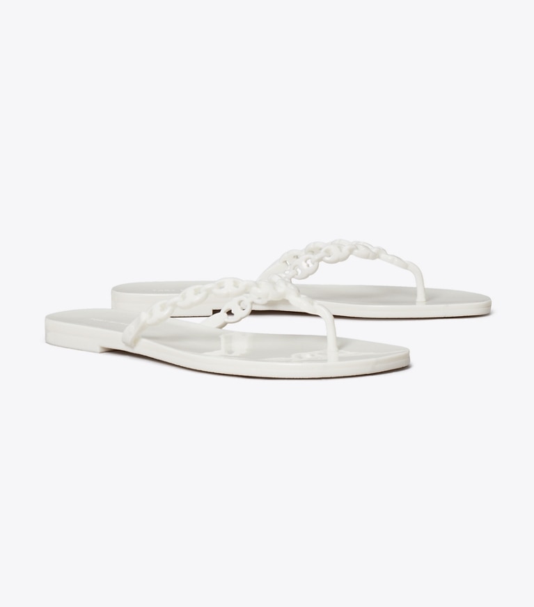 Tory Burch designer sandales Sandales Jelly Geminin Link in WHITE angle