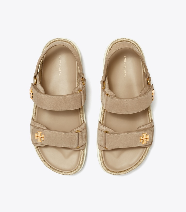 Tory Burch designer sandales Sandales Kira sport dans CERAMIC TAUPE vue du dessus