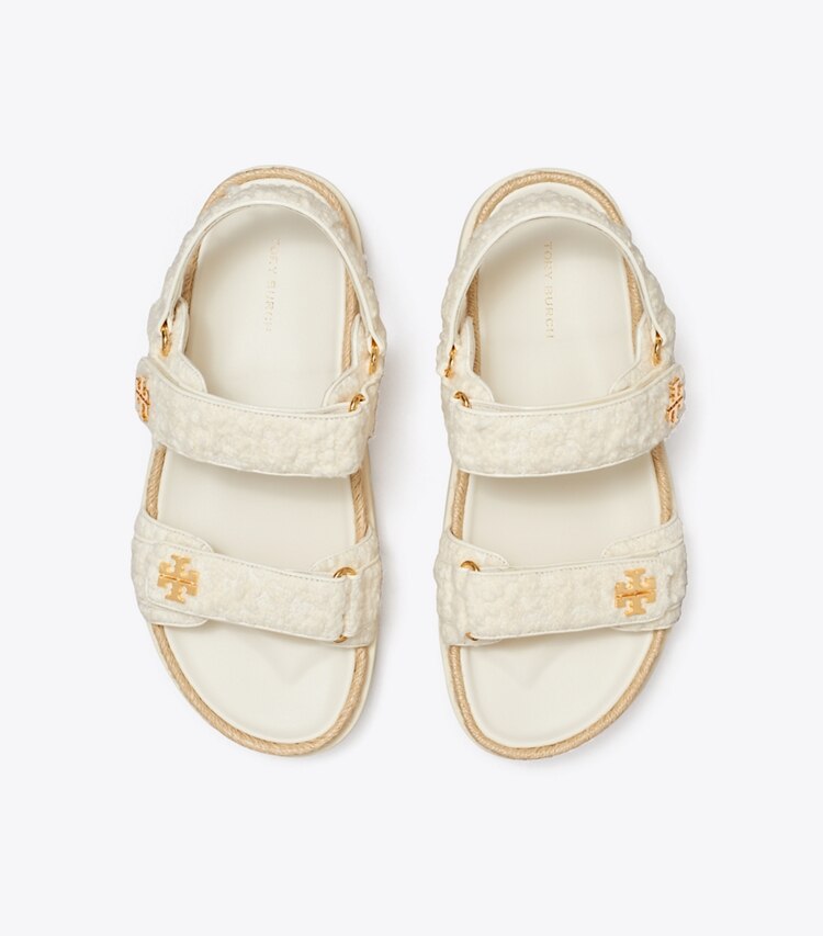 Tory Burch designer sandales sandales Kira sport dans CREAM / NEW IVORY vue du dessus