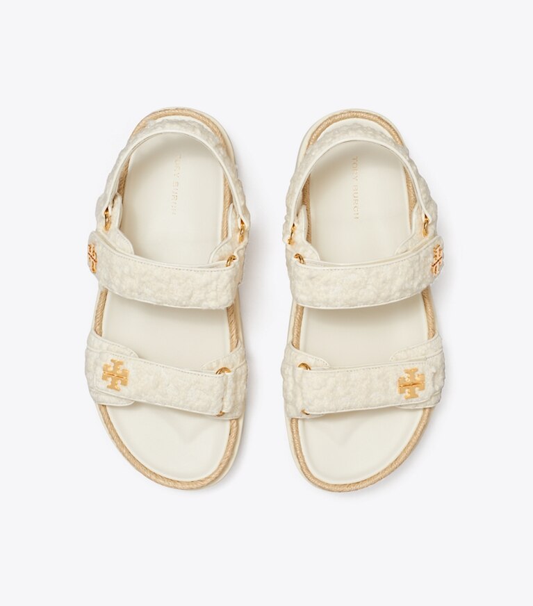 Tory Burch designer sandales sandales Kira sport dans CREAM / NEW IVORY vue du dessus