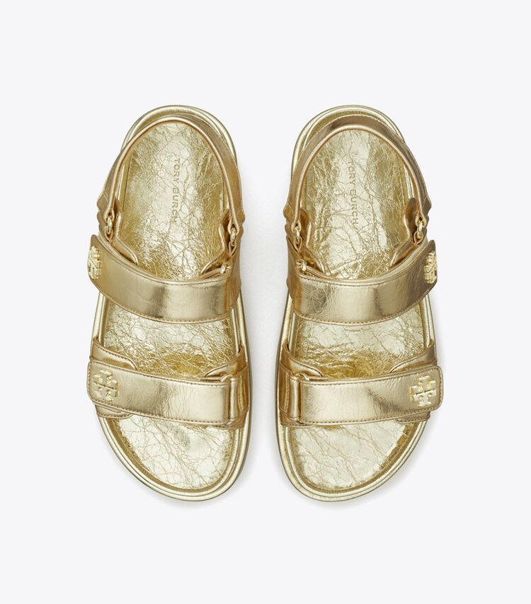 Tory Burch designer sandales Sandales Kira Sport in SPARK GOLD dessus