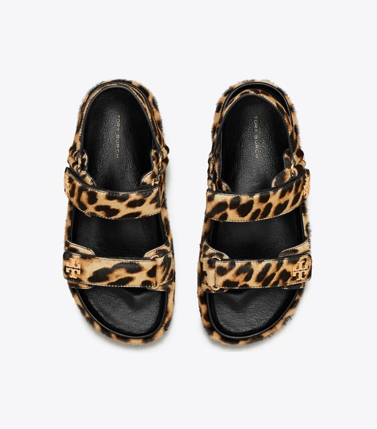 Tory Burch designer sandales Sandales Kira sport dans CLASSIC LEOPARD vue du dessus