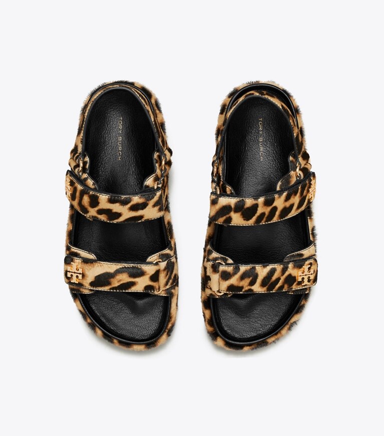 Tory Burch designer sandales Sandales Kira sport dans CLASSIC LEOPARD vue du dessus