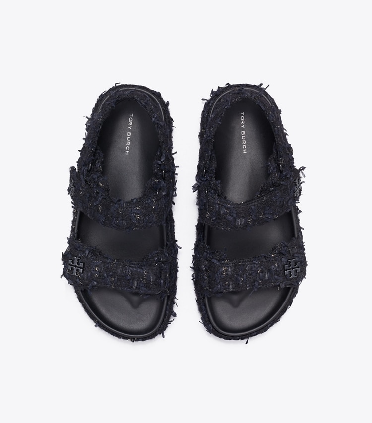 Tory Burch designer sandales Sandales Kira sport dans MIDNIGHT NAVY vue du dessus