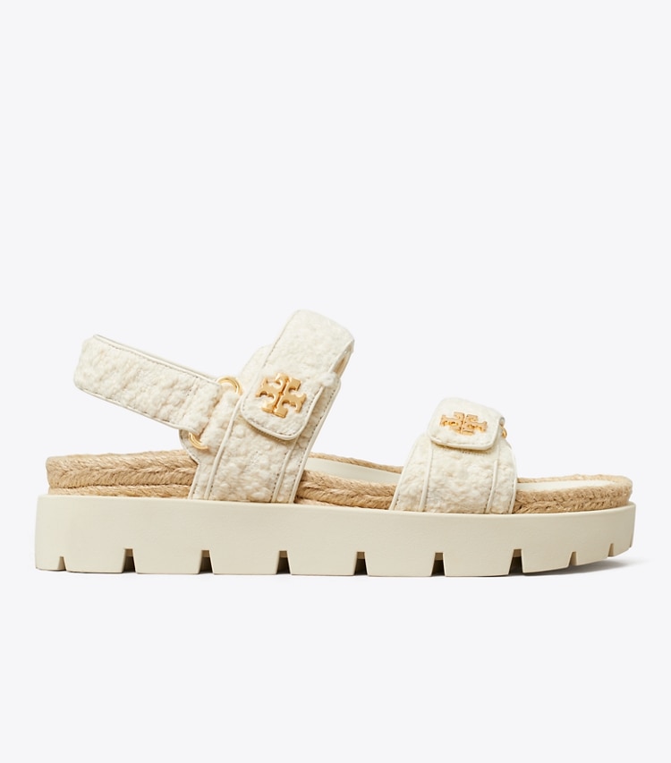 Tory Burch designer sandales sandales Kira sport dans CREAM / NEW IVORY de côté