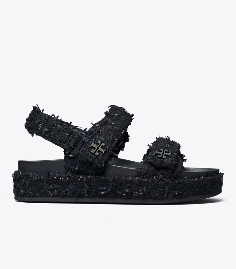 Tory Burch designer sandales Sandales Kira sport dans MIDNIGHT NAVY de côté