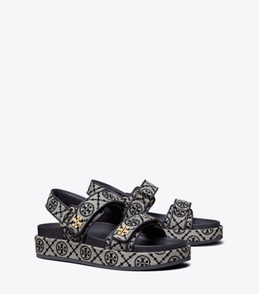 Tory Burch designer sandales Sandales Kira Sport T Monogram in PERFECT NAVY angle