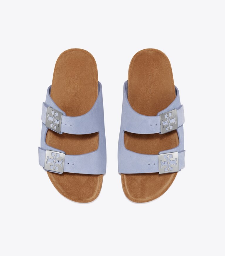 Tory Burch designer sandales Sandales Mellow in RAIN DROP / LIGHT TEAK dessus