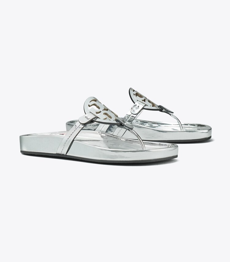 Tory Burch designer sandales Sandales Miller Cloud dans ARGENTO angle
