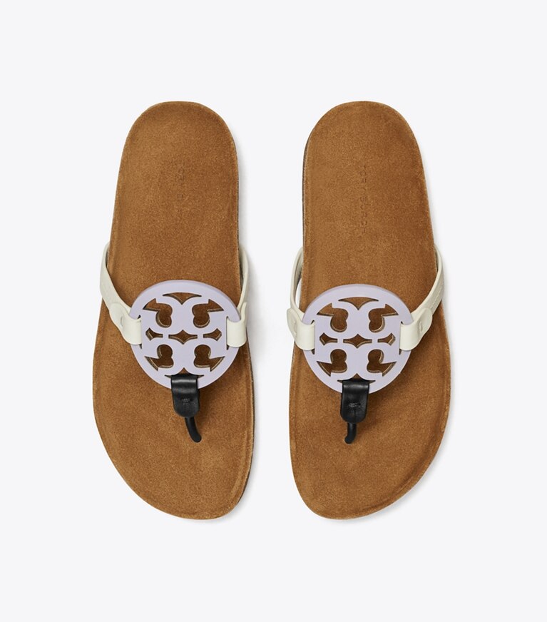 Tory Burch designer sandales Sandales Miller Cloud dans SPRING LAVENDER / PERFECT BLACK / NEW IV vue du dessus