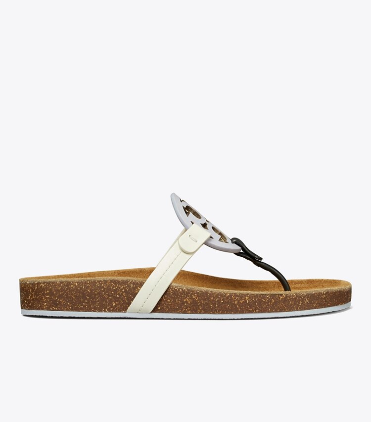 Tory Burch designer sandales Sandales Miller Cloud dans SPRING LAVENDER / PERFECT BLACK / NEW IV de côté