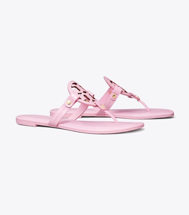 Tory Burch designer sandales Sandales Miller en cuir verni in Petunia angle