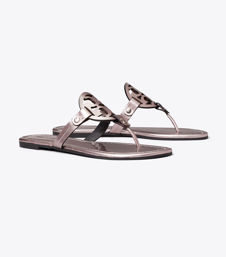 Tory Burch designer sandales Sandales Miller en cuir verni in ROSE angle