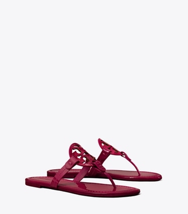 Tory Burch designer sandales Sandales Miller en cuir verni in FUSCHIA SPARK angle