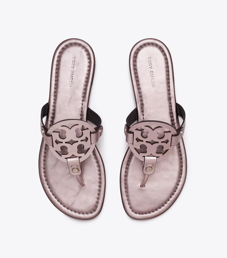 Tory Burch designer sandales Sandales Miller en cuir verni in ROSE angle