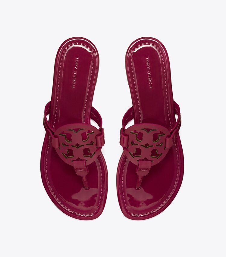 Tory Burch designer sandales Sandales Miller en cuir verni in FUCHSIA SPARK dessus