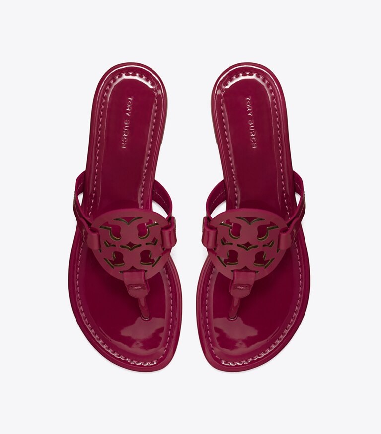 Tory Burch designer sandales Sandales Miller en cuir verni in FUCHSIA SPARK dessus