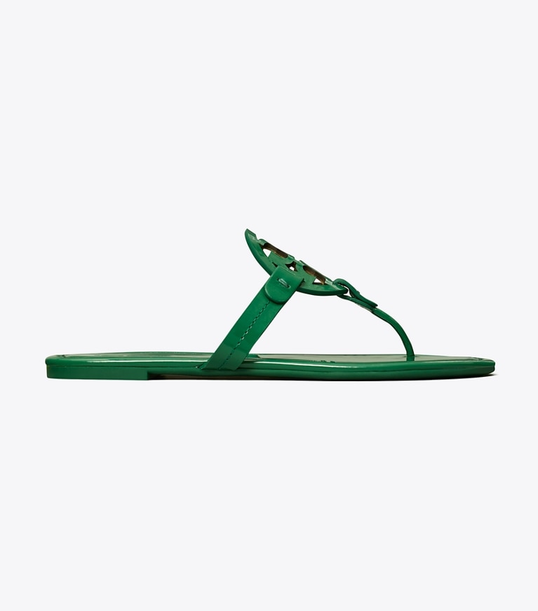 Tory Burch designer sandales Sandales Miller en cuir verni in GRASS side