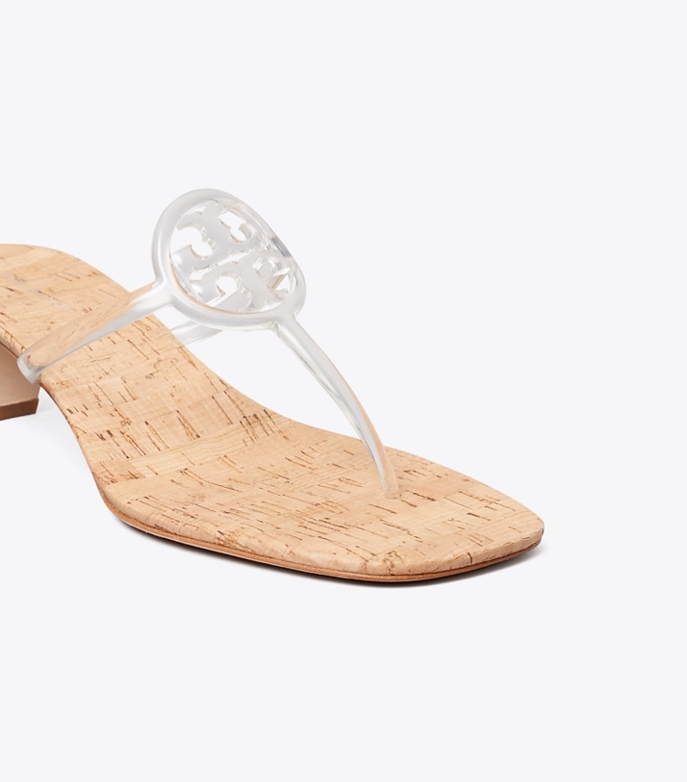 Tory Burch designer sandales Sandales Miller Jelly à petit talon dans CLEAR détails