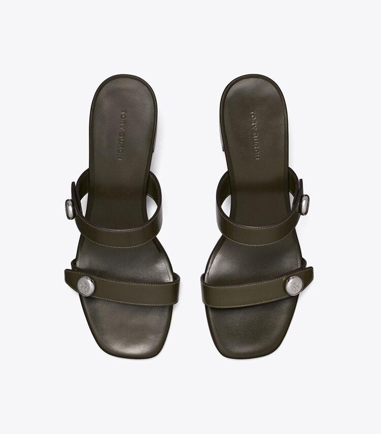 Tory Burch designer sandales Sandales Romy in LECCIO dessus