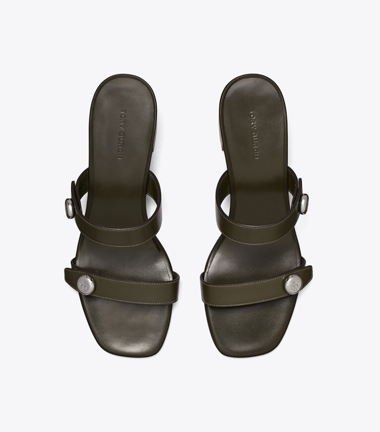 Tory Burch designer sandales Sandales Romy in LECCIO dessus