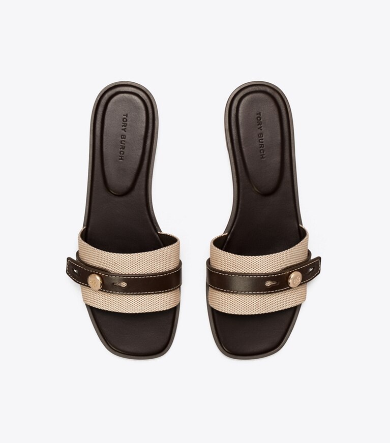 Tory Burch designer sandales Sandales Romy in NATURAL / BROWN angle