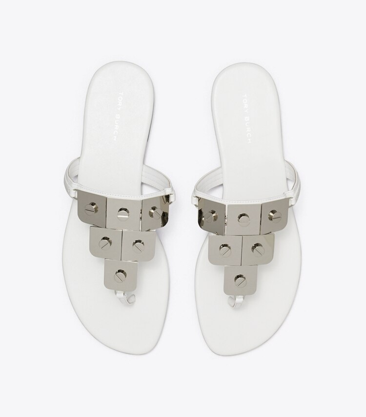Tory Burch diseñador sandalias Sandalia Capri tipo gladiador en CIRRUS CLOUD vista superior