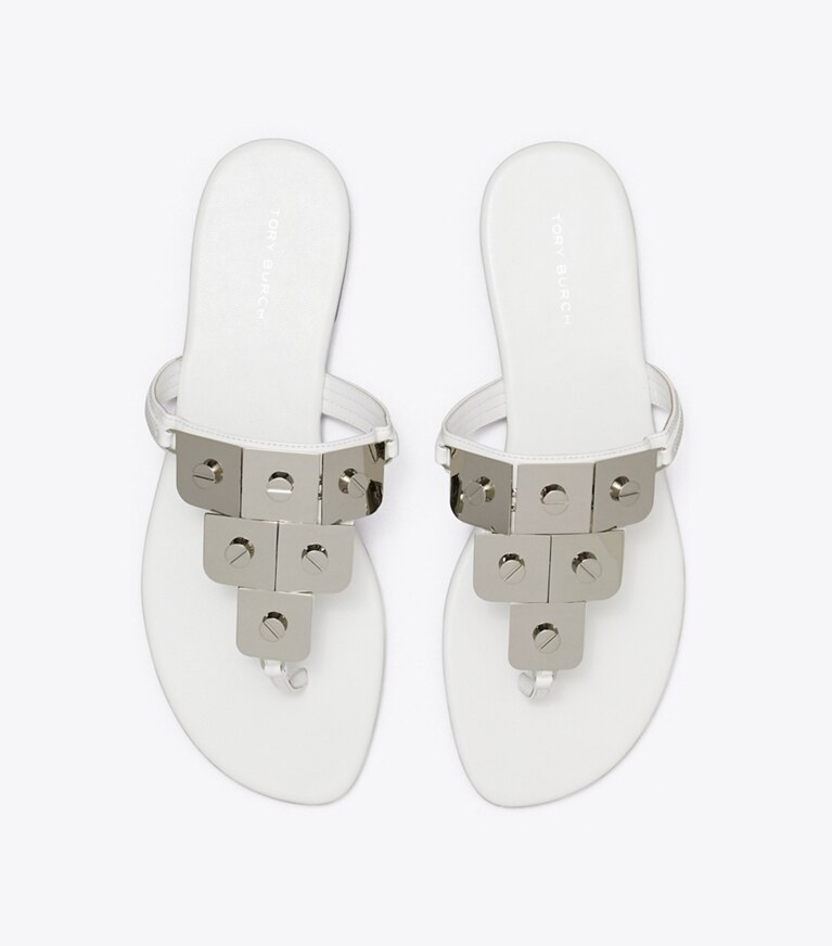 Tory Burch diseñador sandalias Sandalia Capri tipo gladiador en CIRRUS CLOUD vista superior