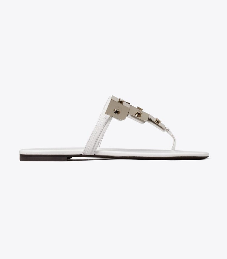 Tory Burch diseñador sandalias Sandalia Capri tipo gladiador en CIRRUS CLOUD lateral