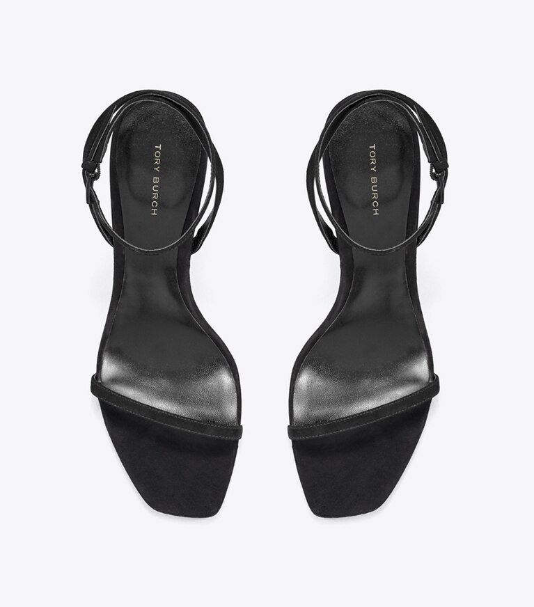 Tory Burch diseñador sandalias Sandalia con tacón con pavé en PERFECT BLACK vista superior