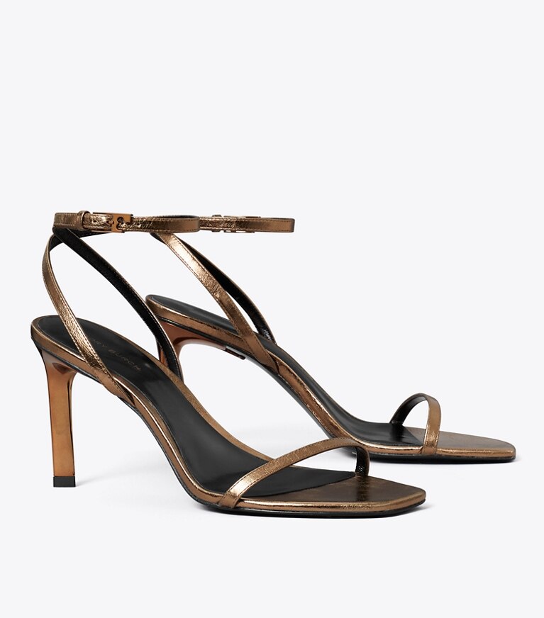 Tory Burch diseñador sandalias Sandalia con tacón Gigi en COPPER ángulo