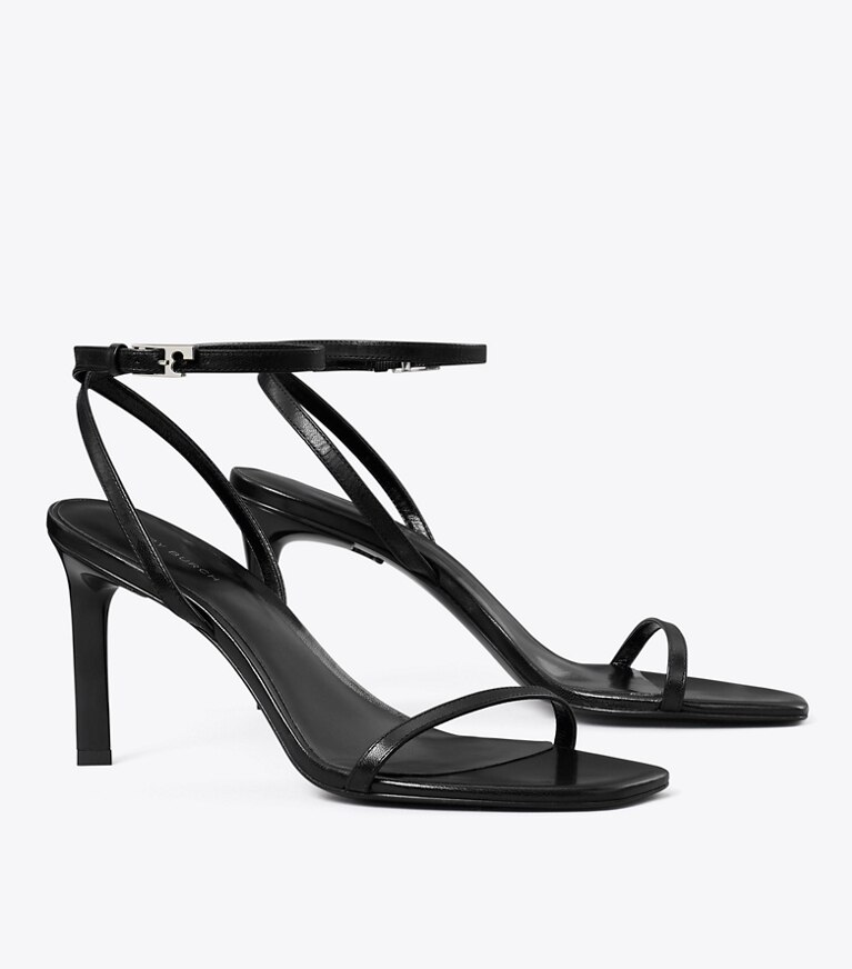 Tory Burch diseñador sandalias Sandalia con tacón Gigi en BLACK ángulo