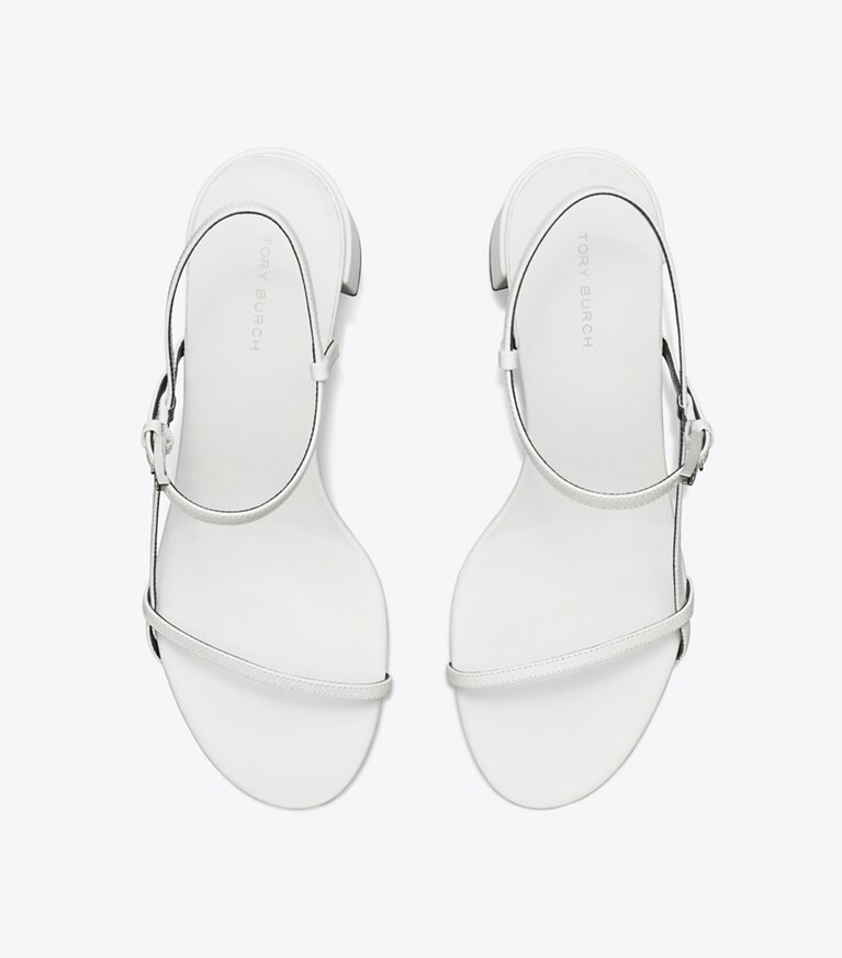 Tory Burch diseñador sandalias Sandalia con tacón Gigi en WHITE vista superior