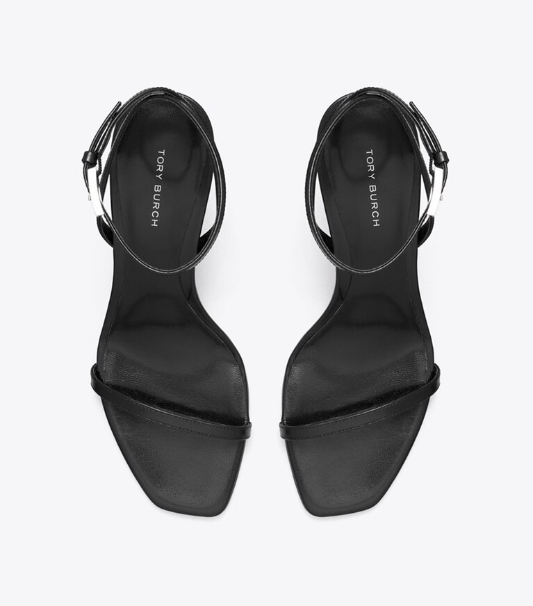 Tory Burch diseñador sandalias Sandalia con tacón Gigi en BLACK vista superior