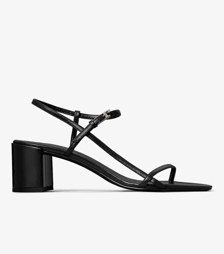 Tory Burch diseñador sandalias Sandalia con tacón Gigi en PERFECT BLACK lateral