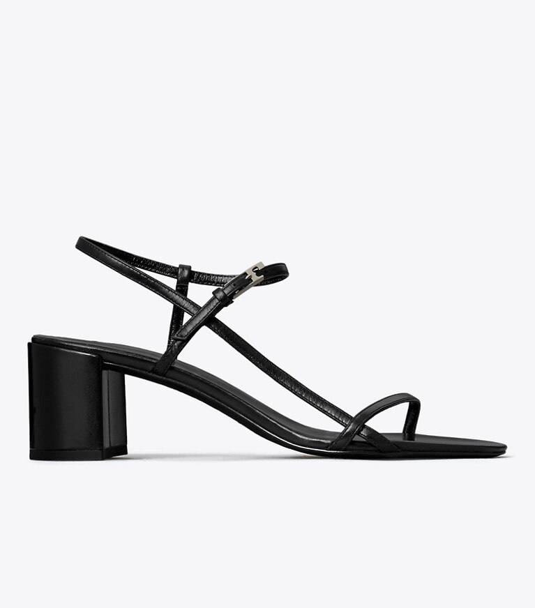 Tory Burch diseñador sandalias Sandalia con tacón Gigi en PERFECT BLACK lateral