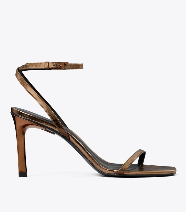 Tory Burch diseñador sandalias Sandalia con tacón Gigi en COPPER lateral