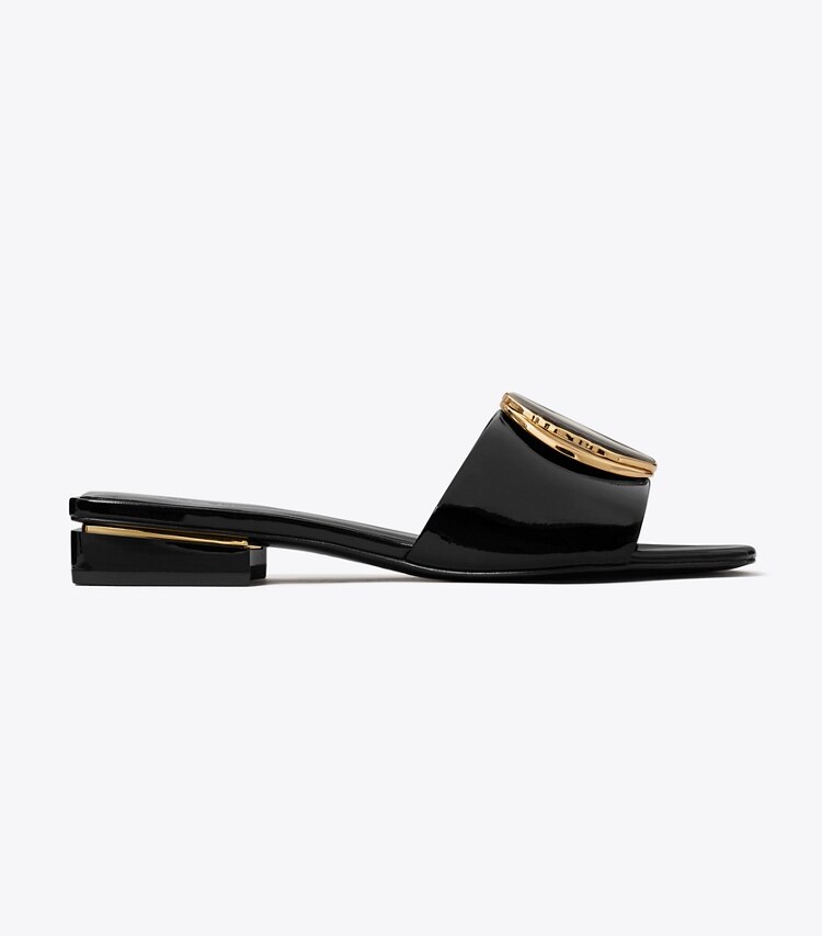 Tory Burch diseñador sandalias Sandalia con tacón Patos en PERFECT BLACK lateral
