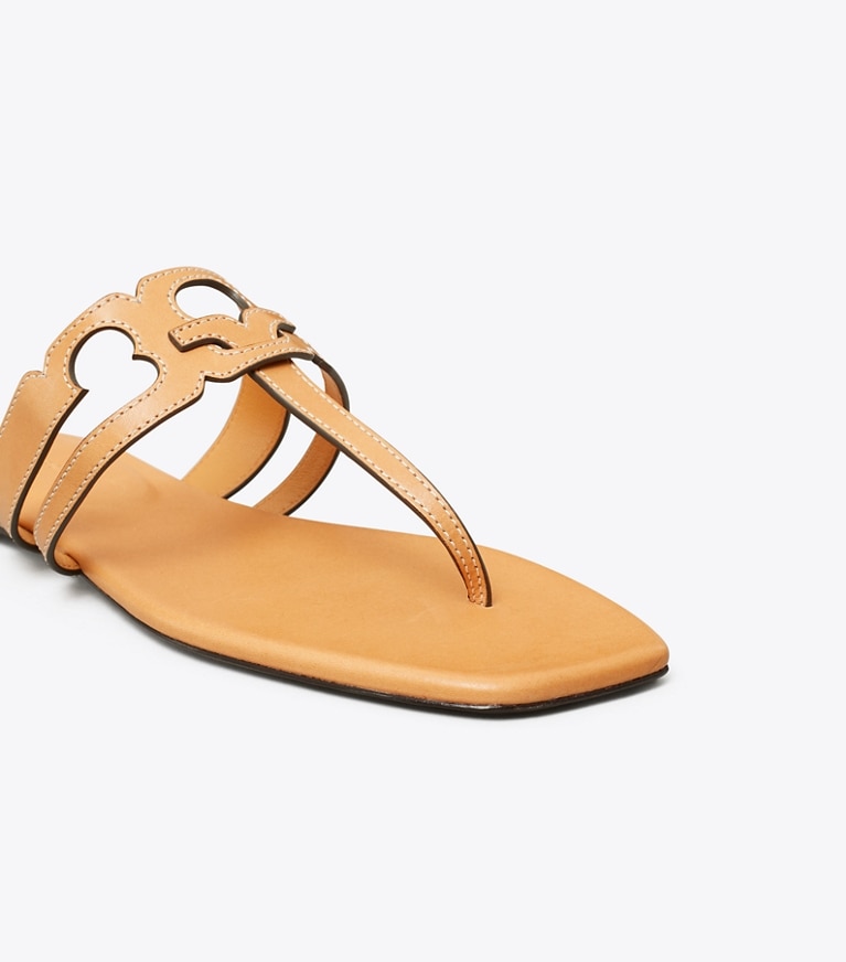 Tory Burch diseñador sandalias Sandalia con tira en T Ines en CAMELLO / CAMELLO detalle
