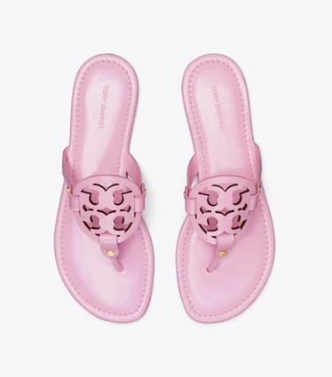 Tory Burch diseñador sandalias Sandalia de charol Miller en Petunia vista superior