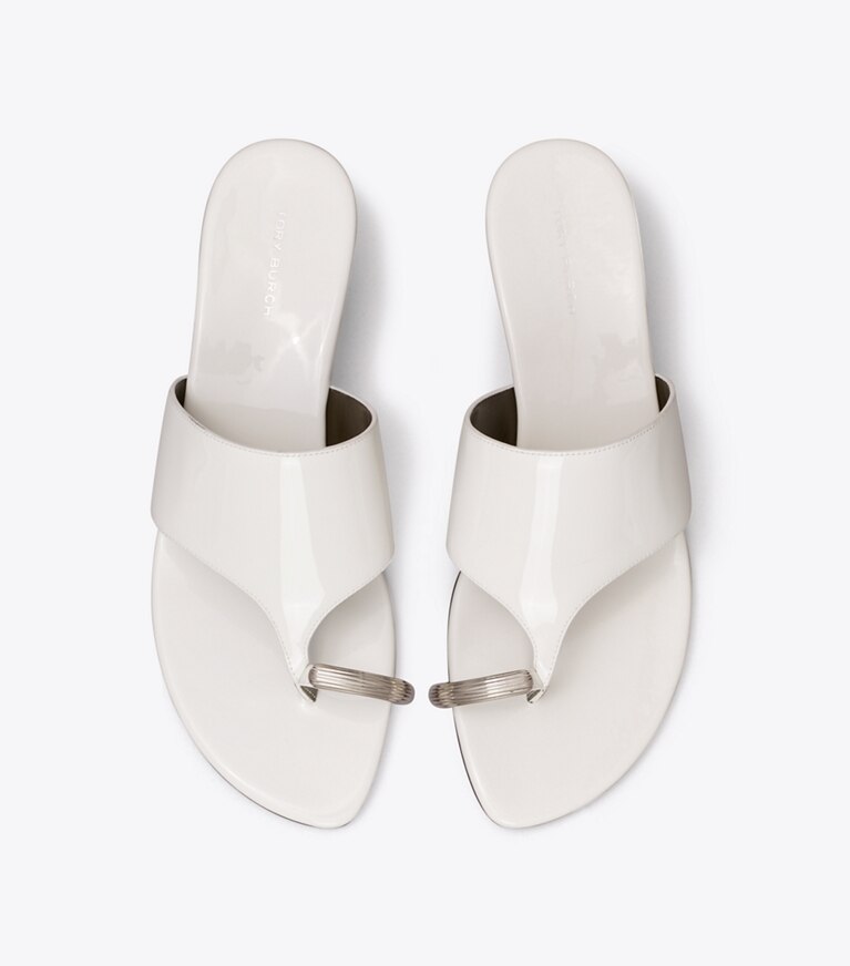 Tory Burch diseñador sandalias Sandalia de cuña Pierced en CIRRUS CLOUD vista superior