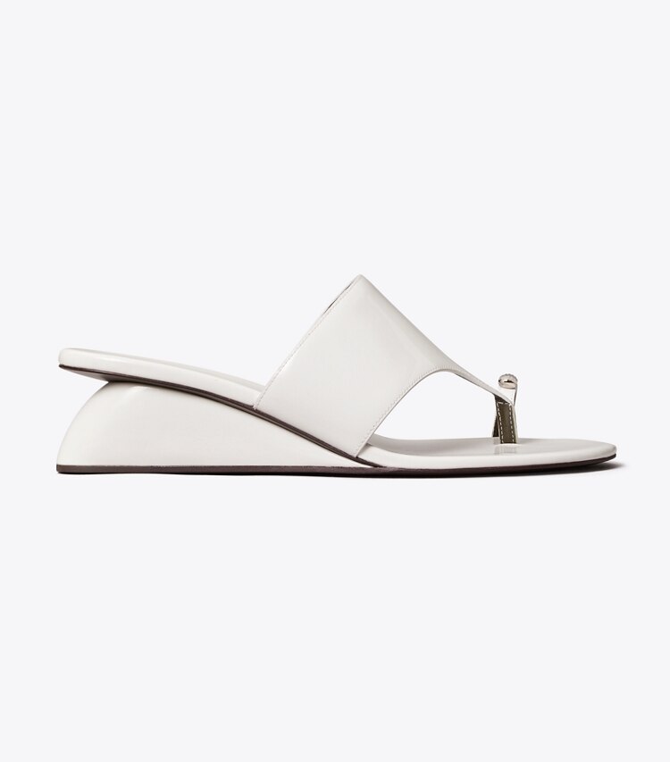 Tory Burch diseñador sandalias Sandalia de cuña Pierced en CIRRUS CLOUD lateral