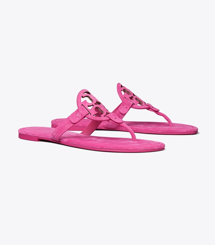 Tory Burch diseñador sandalias Sandalia de gamuza Miller en MAGENTA ángulo