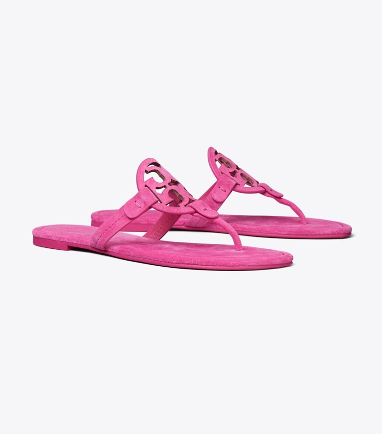 Tory Burch diseñador sandalias Sandalia de gamuza Miller en MAGENTA ángulo