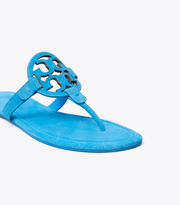 Tory Burch diseñador sandalias Sandalia de gamuza Miller en DEEP BLUE detalle