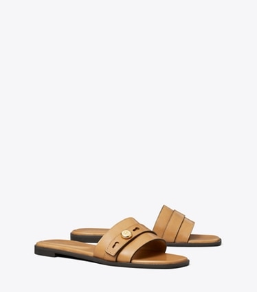 Tory Burch diseñador sandalias Sandalia de pala Romy en TIRAMISU ángulo