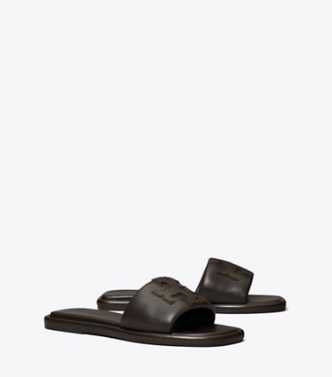 Tory Burch diseñador sandalias Sandalia deportiva con doble T en COCOA ángulo
